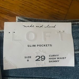 Loft Curvy High Rise Skinnies